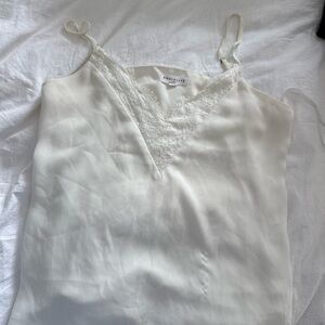 Gorgeous White Lace Trim Camisole